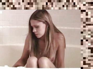 Small Tittied Lindsay Page Thinking in the Bath Tub