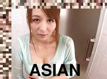 Seductive Asian maid goes out of her way to satisfy her boss