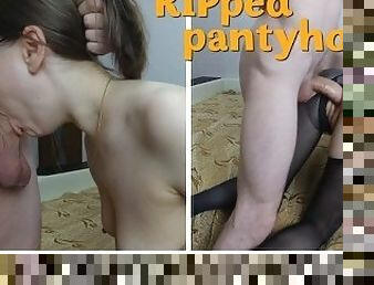 RIPped Pantyhose and Rough Fucked