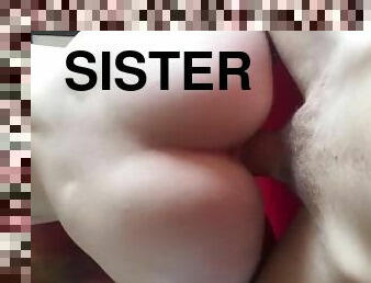 Fucking stepsister's sweet hole close up