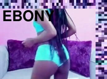 Sexy ebony teen dancing sexy for you