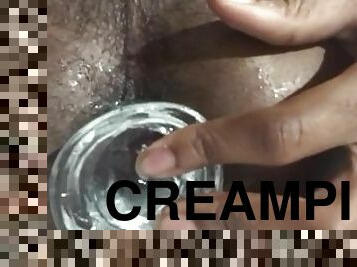Slippery boi pussy creams for 9-inch Dildo