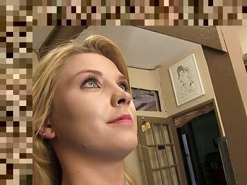 Behind the Scenes Video of a Blonde Pornstar Backstage