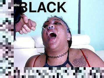 Ghetto Gaggers fucks up a piss drinking black BBW in her ass