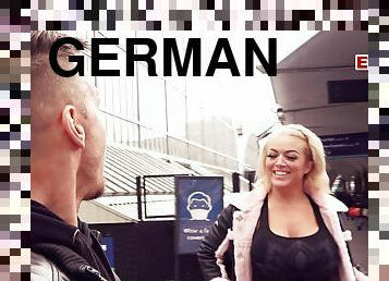 German tourist pick up big tits blonde milf