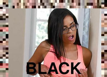 Homemade video of hot ass cutie Vienna Black riding a large black dick