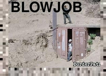 Border patrol agents capture a hot chick and fuck her brains out