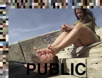 4 Very Public Foot Worship Scenes