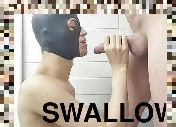 Throater09: Swallowing a Long Dick in the Shower