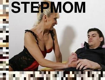 Stepmom Caught Her Son Jerking Off & Lets Him Try Anal For The First Time