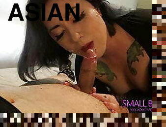 Asian Goth girl sucks my small dick - Sloan is nasty too!