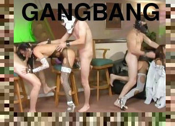 Jennifer Dark & Tory Lane & Nick East & Seth Dickens & Trevor Thompson Fetish DP Sodomy Gangbang