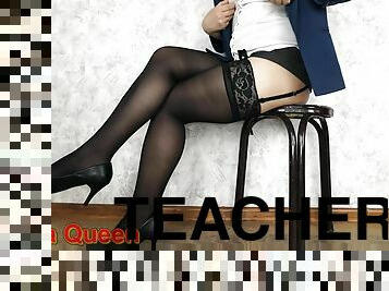 My Teacher Agreed To Rub My Dick On Her Legs In Garter Stockings-anya Queen