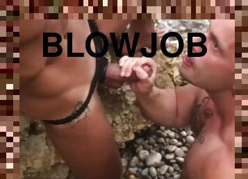 Blowjob and my cumshot Gay beach