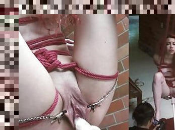 Free Betrayed redhead pays to be tied up and fucked