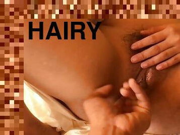 PLAYING HER HAIRY PINAY PUSSY