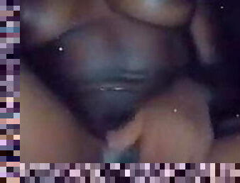 Horny African teen with nice big tits 