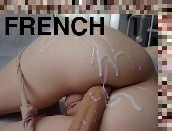 ANAL - FRENCH GIRL FUCKS HER ASS FROM BEHIND - CANDICE DELAWARE