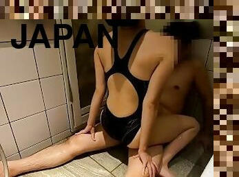 baignade, amateur, babes, japonais, petite, fétiche, petits-seins