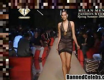 See nipples of models on the catwalk
