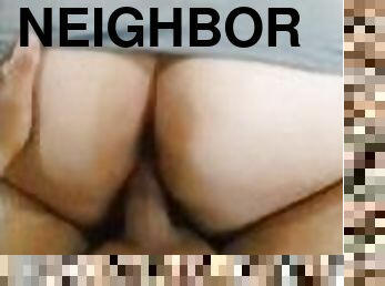 girl with big ass and dress is fucked by her neighbor