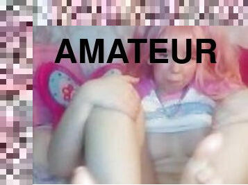 Kawaii Egirl slut shows off feet no panties or bra ? full video on my free Onlyfans link in bio ?
