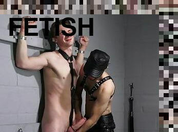 Milking A Hung Blonde Twink With A Huge Cock - Gay Bondage BDSM