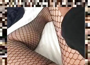 Femboy Thighs in Fishnets