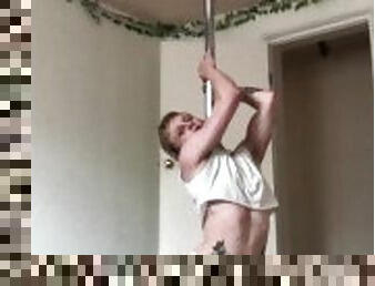 gay ftm strip tease working the pole