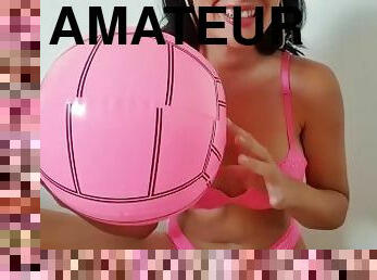 ASMR Can you please watch me rubbing my clit on this beach ball? TEASER (in deutsch)