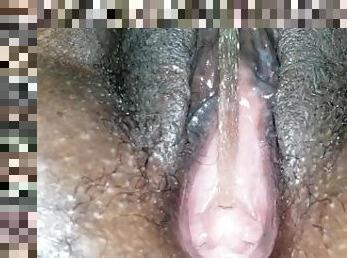 onani, orgasme, pissing, pussy, squirt, amatør, svart, cum