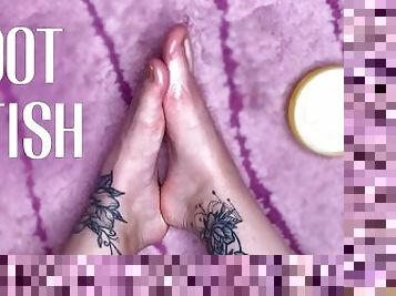 Foot Massage with Cream Closeup - Foot Fetish