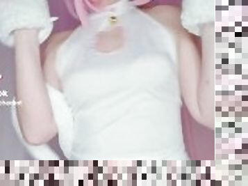 Ghost Dance MMD Cosplay Cat girl Anime Girl Pink hair