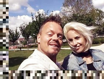 BUDAPEST PICK UP - Deutscher Tourist findet blonde schlampe zum Sextreffen in Ungarn und schleppt si