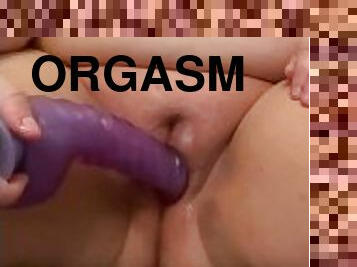 Vibrator and dildo in my fat, wet, waxed pussy