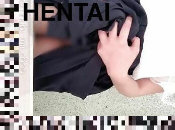 ????????Full ver??????????????????OL Hentai japanese girl exposes masturbation in a public toilet