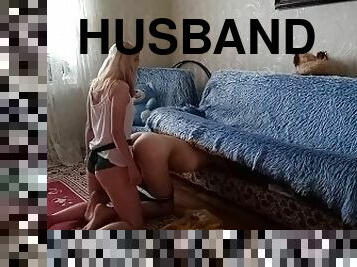 Mistress fucks her stuck husband