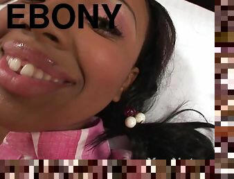 Cute Teen w Dick Sucking Lips in Ebony Blowjob Video