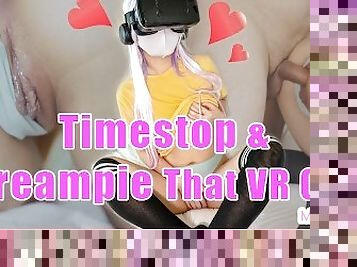 Timestop And Creampie My Roommate While She Masturbate in VR Set