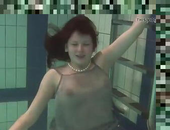 Super hot body and busty teen Katka underwater