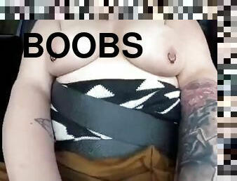 Bouncing boobs in the Subaru STI