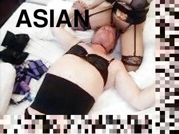 azijski, žene-s-penisom, žestoko, bdsm, rob, ženskaroš, bol, filipinke, dominacija