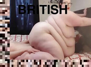 UK SSSBBW slut riding little man