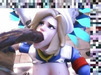 [Blacked] Mercy Medic provides first aid to injured cock [Grand Cupido]( Overwatch )