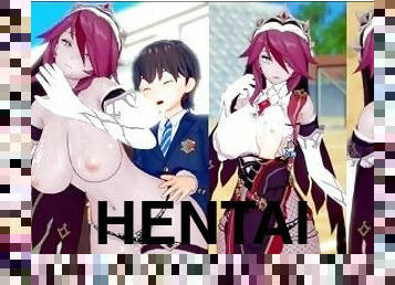 ????????????? ????3DCG???????[Hentai Game Koikatsu! Genshin Rosaria(Anime 3DCG Video)]