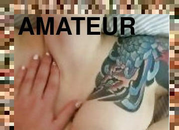 amateur, allemand, couple, salope, point-de-vue, goth, tatouage, branlette-espagnole