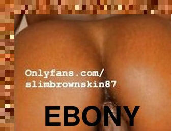 Ebony babe taking bbc in ass