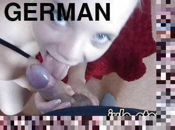 German Teen Girl Sucks big cock and tests his fucking skills