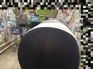 Huge Booty Milf Shopping In See Through Leggings at Walmart