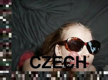 POV - Czech teen blowjob cum glasses - full OnlyFans